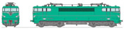 French Electric Locomotive Class BB 16005 original green liveral model, STRASBOURG depot Era III - 